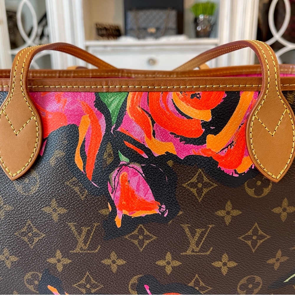 ‼️SOLD‼️Louis Vuitton Neverfull MM Monogram - Stephen Sprouse Rose - Picture 6 of 17